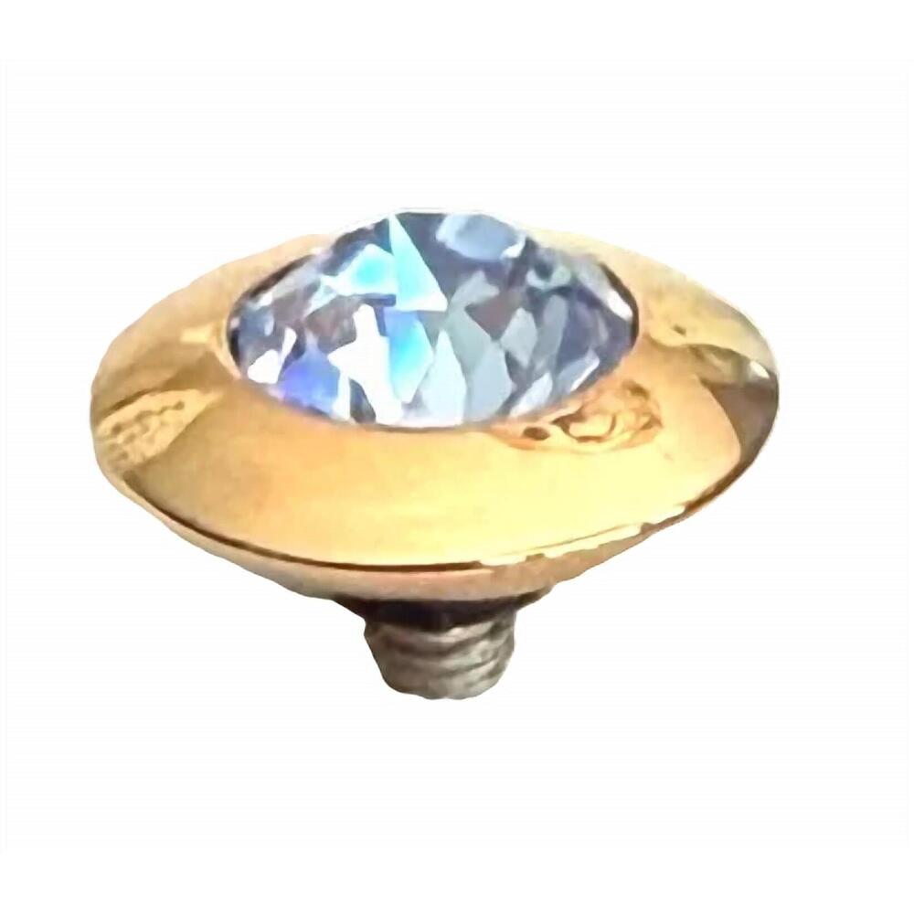 NEW QUDO women's tondo 11 mm jewelry topper in baby blue rose gold